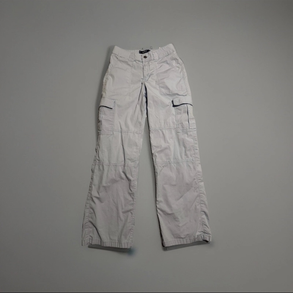 hollister light blue cargo pants, high-rise vintage baggy, women's‎ size 2